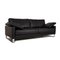 Ego 3-Sitzer Sofa aus schwarzem Leder von Rolf Benz 5