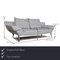 1600 3-Seater Sofa in Ice Blue Leather by Rolf Benz 2