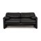 Maralunga 2-Seater Sofa in Gray Leather from Cassina 1