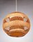 Organic Wicker and Rattan Globe Pendant Light, 1950s 5