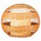 Organic Wicker and Rattan Globe Pendant Light, 1950s, Image 1