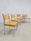 Vintage Dutch Chrome Dining Table and Leather Chairs, Set of 5, Image 7
