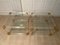 Acrylic Glass and Brass Side Tables, 1970s, Set of 2 4