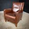 Fauteuil Club Vintage en Cuir Marron 1