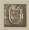 Luigi Vanvitelli, Letter of the Alphabet U, Etching, 18th Century, Image 1