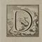 Luigi Vanvitelli, Letter of the Alphabet Q, Etching, 18th Century 1