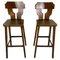 Tabourets de Bar Brutalistes Mid-Century, 1960s, Set de 2 1