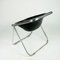 Black Plastic Plona Folding Chair attributed to Giancarlo Piretti for Castelli, Italy, 1970s 9