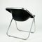 Black Plastic Plona Folding Chair attributed to Giancarlo Piretti for Castelli, Italy, 1970s 6