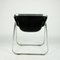 Black Plastic Plona Folding Chair attributed to Giancarlo Piretti for Castelli, Italy, 1970s 8