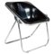 Black Plastic Plona Folding Chair attributed to Giancarlo Piretti for Castelli, Italy, 1970s 1