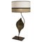 Mid-Century Table Lamp with Natural Leaf-Motifs, France, 1960s 1