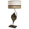 Mid-Century Table Lamp with Natural Leaf-Motifs, France, 1960s, Image 1