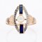 Art Deco 18 Karat Rose White Gold and Pearl Sapphire Ring, 1925, Image 7