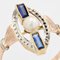 Art Deco 18 Karat Rose White Gold and Pearl Sapphire Ring, 1925, Image 10