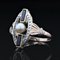 Art Deco 18 Karat Rose White Gold and Pearl Sapphire Ring, 1925 8