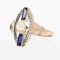 Art Deco 18 Karat Rose White Gold and Pearl Sapphire Ring, 1925 9