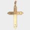 20th Century 18 Karat French Rose Green Gold Cultured Pearl Cross, 1890s, Image 9