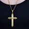 20th Century 18 Karat French Rose Green Gold Cultured Pearl Cross, 1890s 8