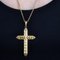 20th Century 18 Karat French Rose Green Gold Cultured Pearl Cross, 1890s, Image 8
