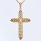 20th Century 18 Karat French Rose Green Gold Cultured Pearl Cross, 1890s, Image 7