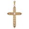20th Century 18 Karat French Rose Green Gold Cultured Pearl Cross, 1890s 1