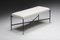 White Bouclé Bench with Metal Base & Brass Details, Italy, 1970s, Image 2