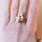 Vintage 18 Karat Gold Ring mit Perlen, 1960er 16