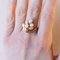 Vintage 18k Gold Ring with Pearls, 1960s, Image 16