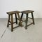 P406 Rustic Wooden Stools, Set of 2, Image 1