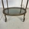 Italian 2 Tier Brass and Glass Drinks Trolley, Image 3