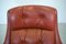 Vintage Mid-Century Danish Red Leather Swivel Chair by H. W. Klein, 1970s, Image 4
