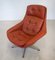 Vintage Mid-Century Danish Red Leather Swivel Chair by H. W. Klein, 1970s, Image 1