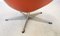 Vintage Mid-Century Danish Red Leather Swivel Chair by H. W. Klein, 1970s, Image 2