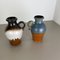 Fat Lava Pottery Vases attributed to Scheurich, Germany, 1970s, Set of 2, Image 3