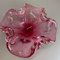 Grand Bol Rose Shell Bubble en Verre de Murano, Italie, 1970s 16