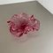 Large Pink Shell Bubble Murano Glass Bowl, Italy, 1970s 3