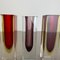 Faceted Murano Sommerso Glass Cube Vases, Italy, 1970s, Set of 3, Image 8