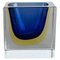 Murano Glass Sommerso Block Cube Ashtray attributed to Flavio Poli, Italy, 1970s, Image 1