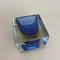 Murano Glass Sommerso Block Cube Ashtray attributed to Flavio Poli, Italy, 1970s 14