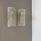 Ice Glass Wall Light Sconces in the style of Kalmar, Germany, 1970s, Set of 2, Image 2