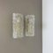 Ice Glass Wall Light Sconces in the style of Kalmar, Germany, 1970s, Set of 2 4