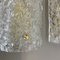 Ice Glass Wall Light Sconces in the style of Kalmar, Germany, 1970s, Set of 2, Image 8