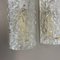 Ice Glass Wall Light Sconces in the style of Kalmar, Germany, 1970s, Set of 2 7