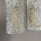 Ice Glass Wall Light Sconces in the style of Kalmar, Germany, 1970s, Set of 2, Image 7