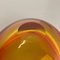Jarrón con forma de concha de cristal de Murano naranja, Murano, Italia, años 70, Imagen 20