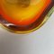 Jarrón con forma de concha de cristal de Murano naranja, Murano, Italia, años 70, Imagen 17