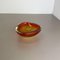 Jarrón con forma de concha de cristal de Murano naranja, Murano, Italia, años 70, Imagen 4