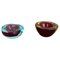 Murano Glass Sommerso Bowl Ashtrays, Italy, 1970s, Set of 2, Image 1
