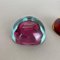 Murano Glass Sommerso Bowl Ashtrays, Italy, 1970s, Set of 2 17